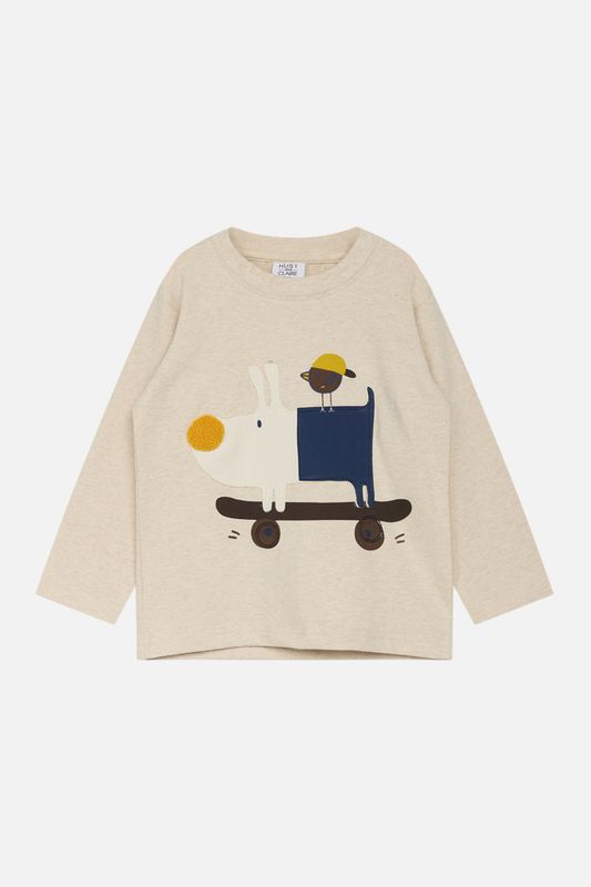 Hust & Claire Anton t-shirt wheat melange