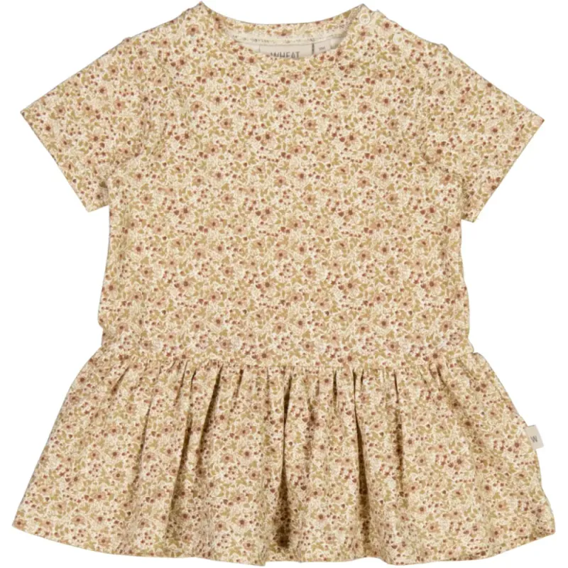 Wheat Birthe baby jersey dress eggshell flowers