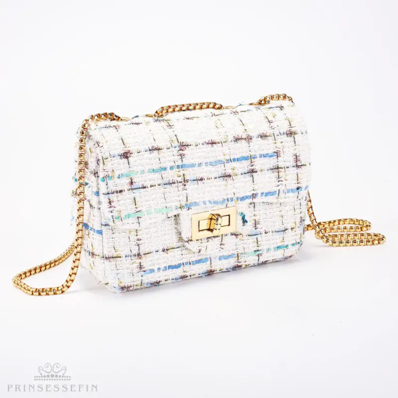 Prinsessefin Alexandra handbag M tweed white