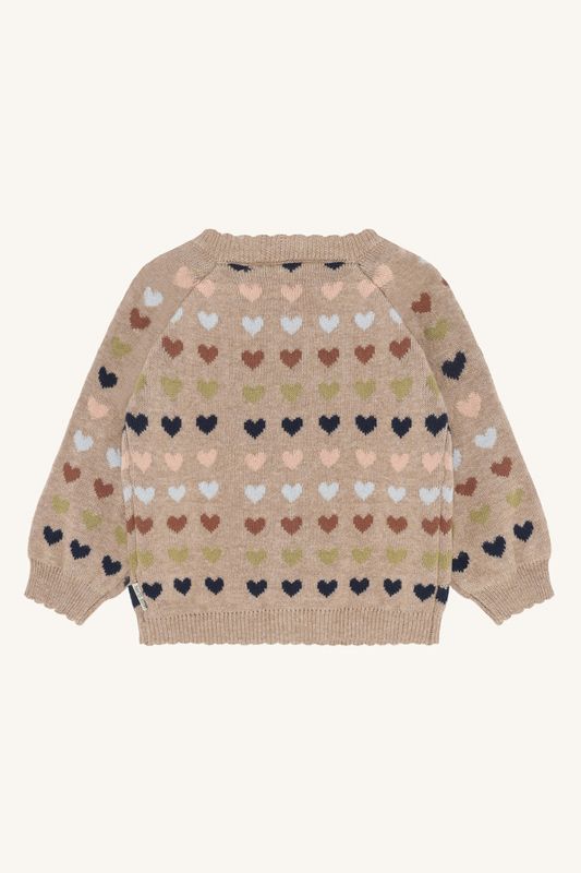 Hust & Claire Cilja cardigan winter hearts biscuit