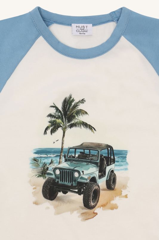 Hust & Claire Anton jeep t-skjorte glacier