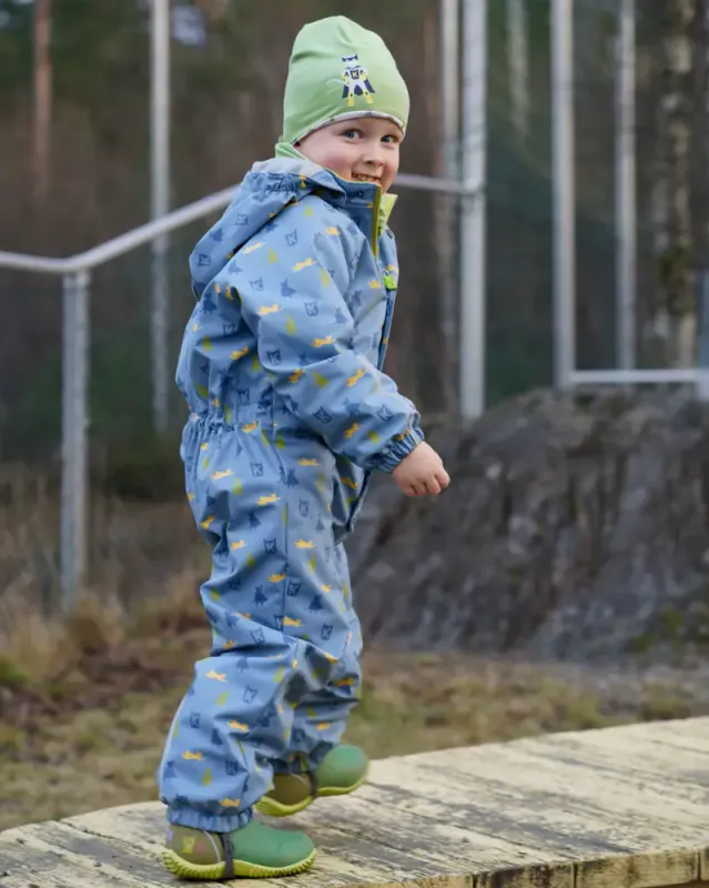 Kattnakken hagl helårsregndress mjuk blå