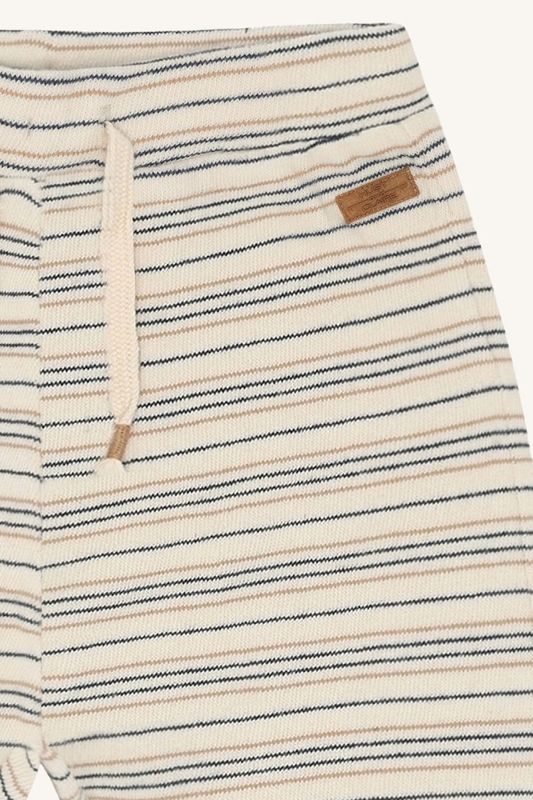 Hust & Claire Gus pants fine striped knit snow white