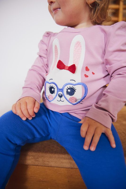 Freds World genser hello bunny pink haze