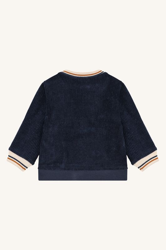 Hust & Claire Sofus genser ribbed velour more navy