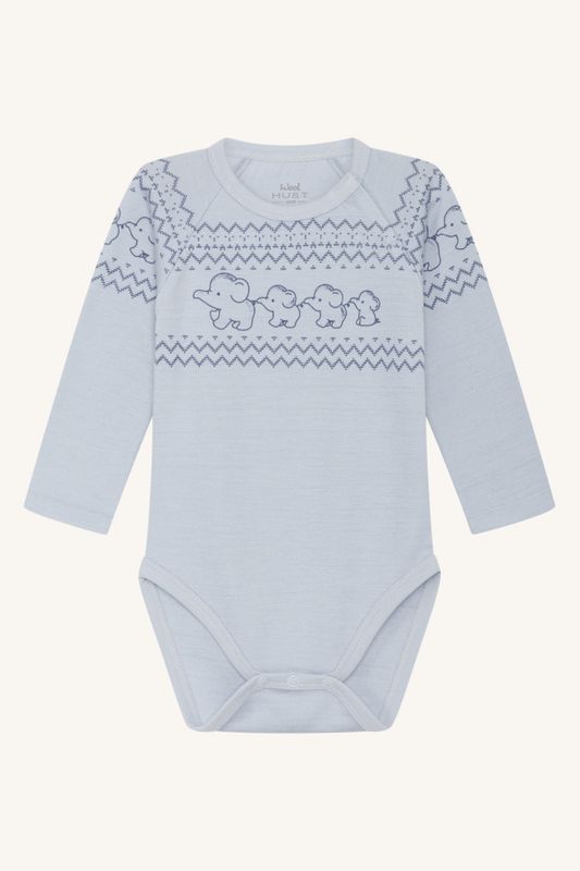 Hust & Claire Bosti ullbody elefanter cloud blue