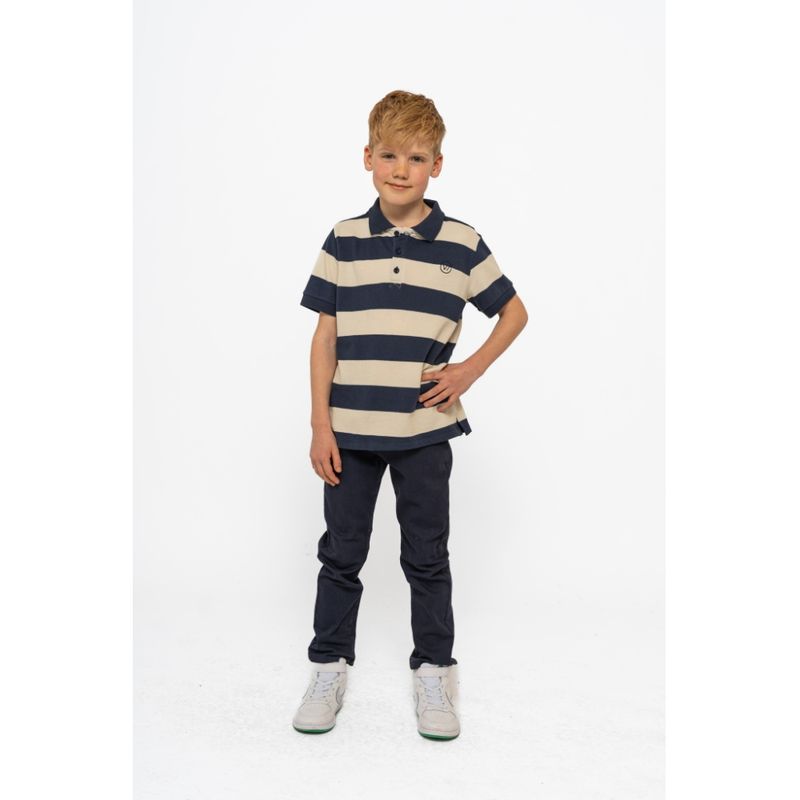 The New Neymar ss tee pique mood indigo striped